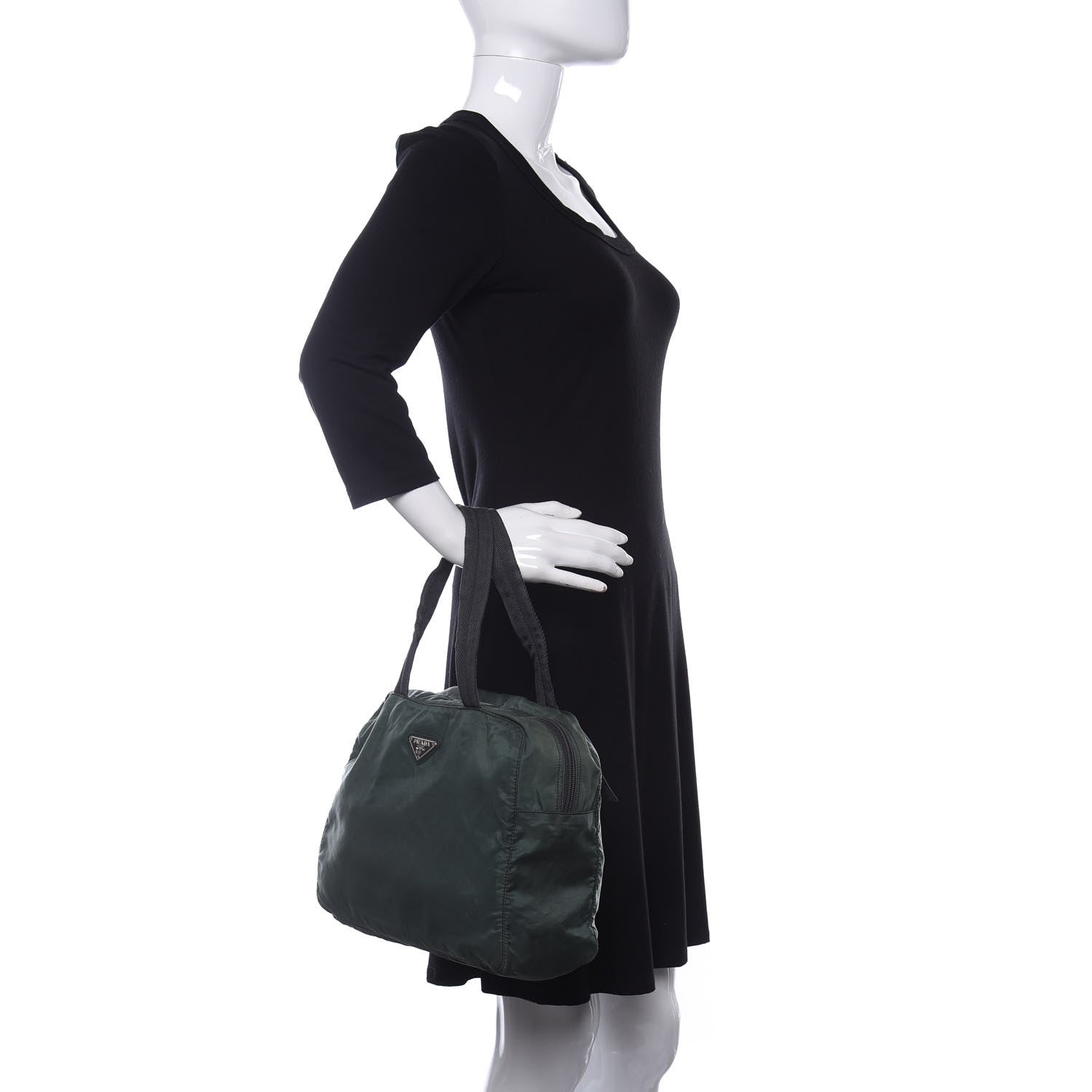 Prada Tessuto Nylon Shoulder Bag Antracite 2 of 10