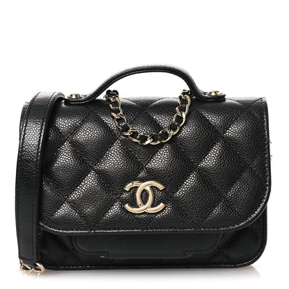 Chanel Caviar Quilted Business Affinity Clutch With Chain Black 1 of 13