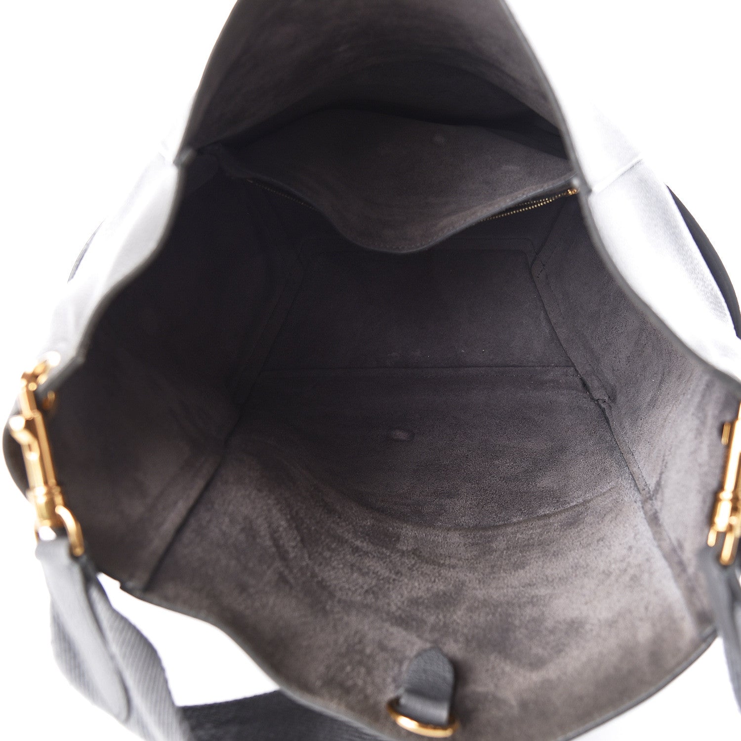 Celine Soft Grained Calfskin Sangle Bucket Bag Storm 5 of 25
