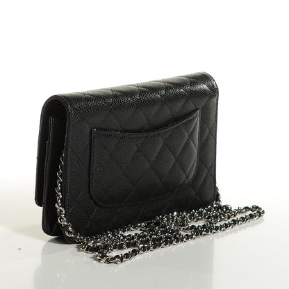 Chanel Caviar Quilted Wallet On Chain WOC Black 3 of 7