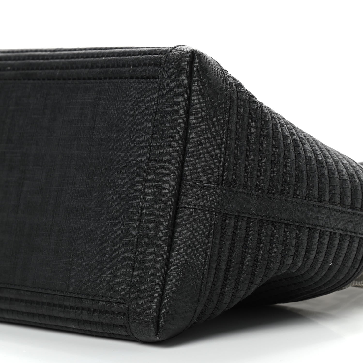 Fendi Mesh Glazed Fabric FF Shopping Tote Black 14 of 14