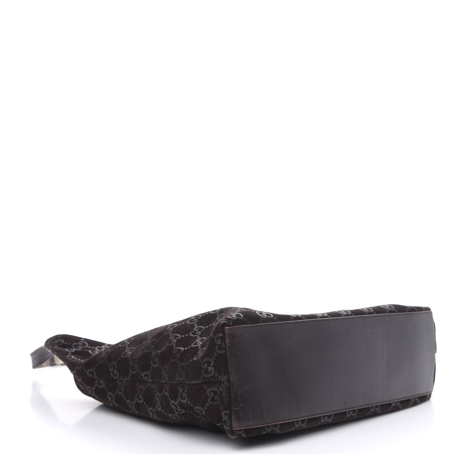 Gucci Suede Monogram Hobo Dark Brown 4 of 12