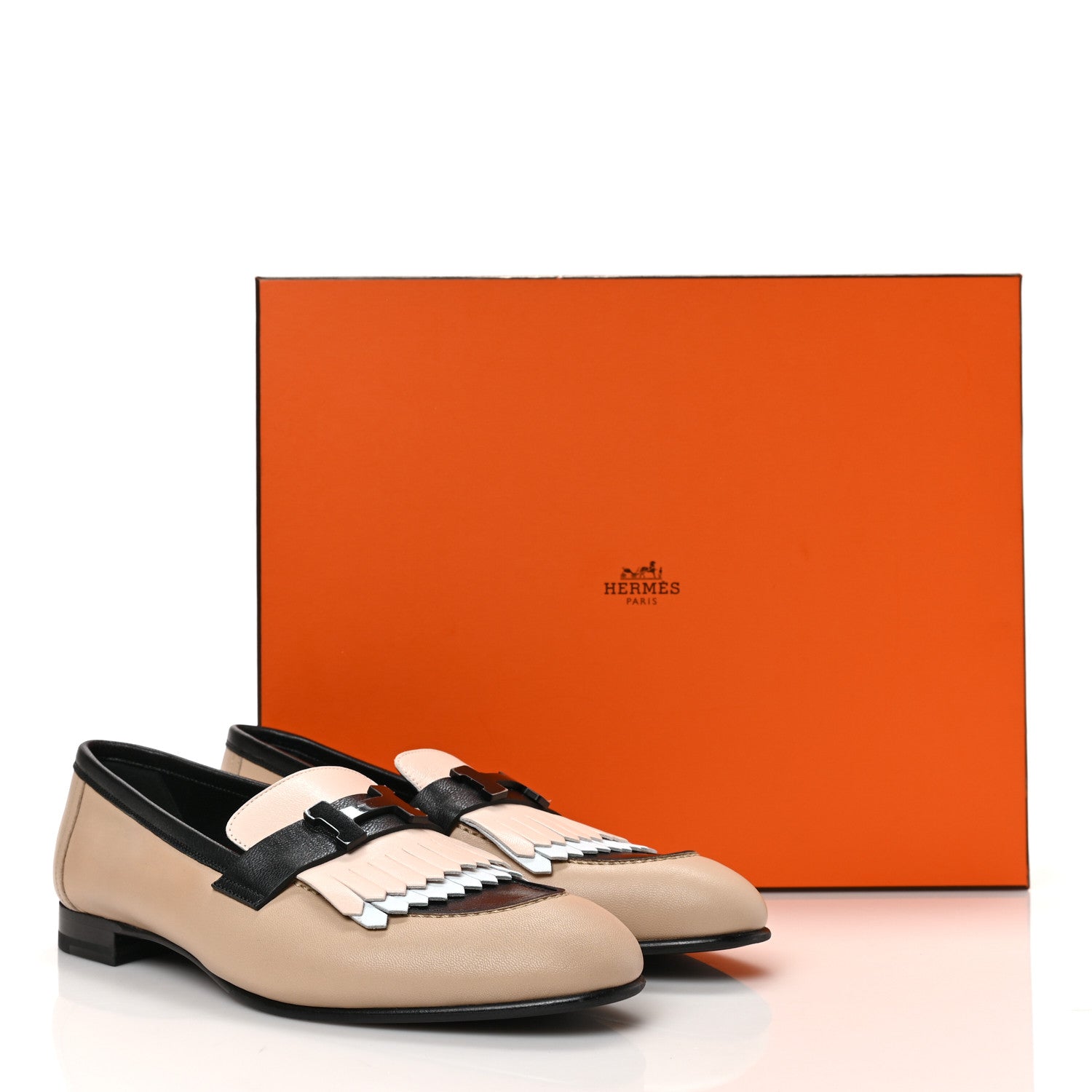 Hermes Goatskin Womens Royal Loafers 39.5 Multicolor 8 of 8