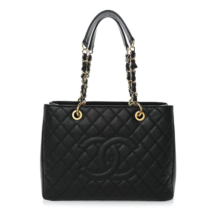 Chanel Caviar Quilted Grand Shopping Tote GST Black 1 of 12