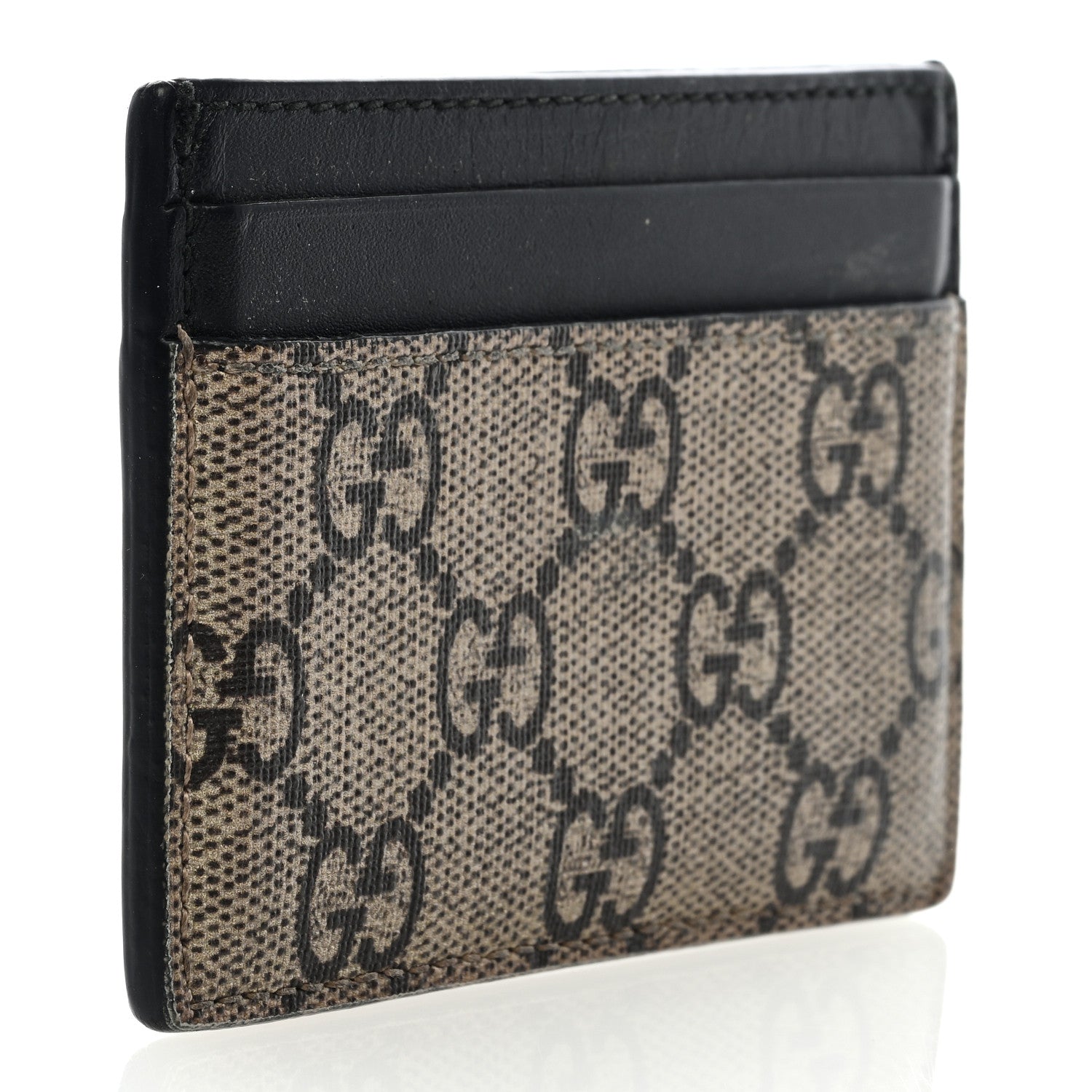 Gucci GG Supreme Monogram Bee Print Card Holder Black 3 of 6
