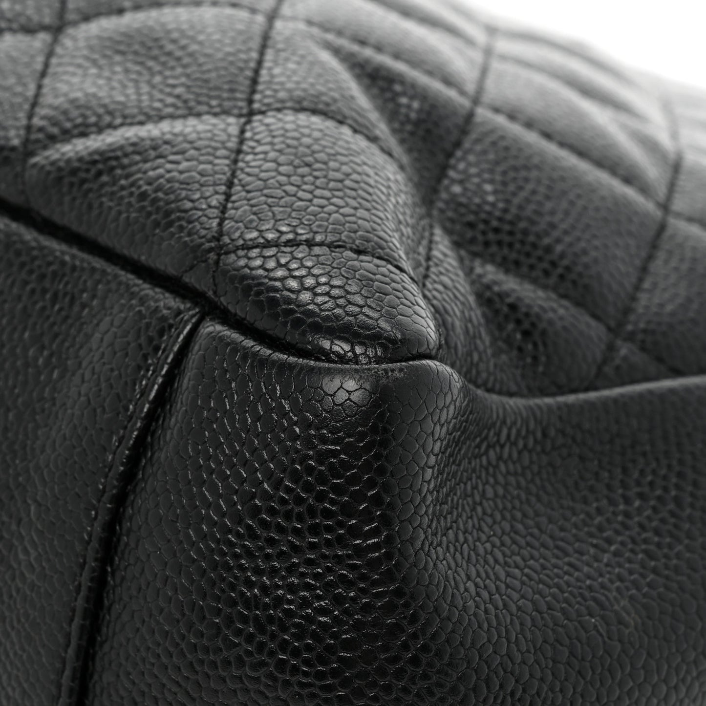 Caviar Quilted Grand Shopping Tote GST Black