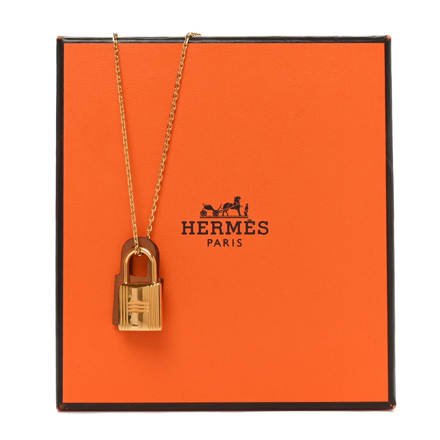 Hermes Swift Small O'Kelly Pendant Necklace Gold 6 of 6