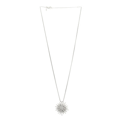 David Yurman Sterling Silver Diamond Medium Starburst Pendant Necklace 3 of 6