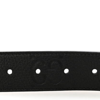 Gucci Piuma Calfskin Jumbo GG Embossed 35mm Belt 80 32 Black 3 of 7