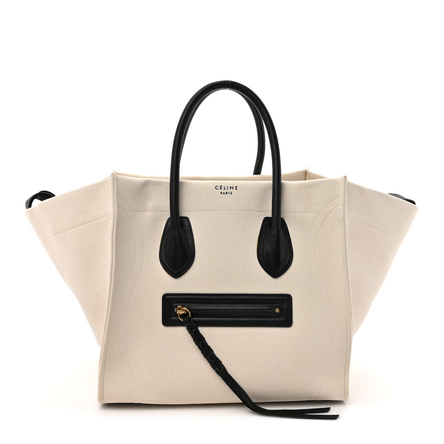 Cotton Canvas Medium Phantom Luggage White
