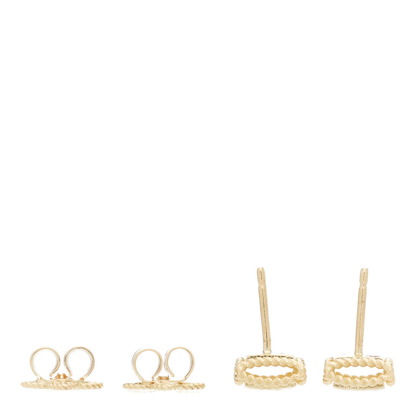 18K Yellow Gold Diamond Palazzo Ducale Stud Earrings
