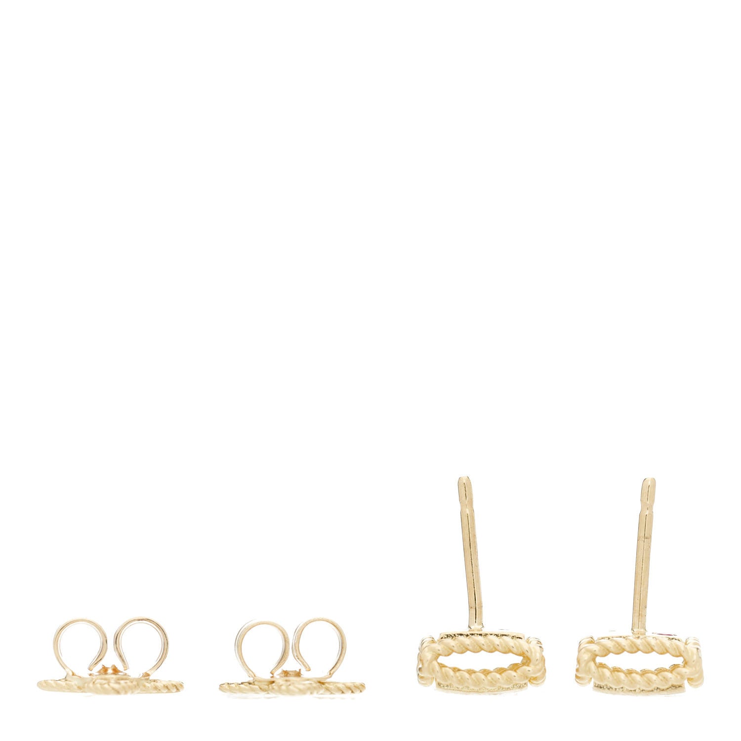 Roberto Coin 18K Yellow Gold Diamond Palazzo Ducale Stud Earrings 3 of 5