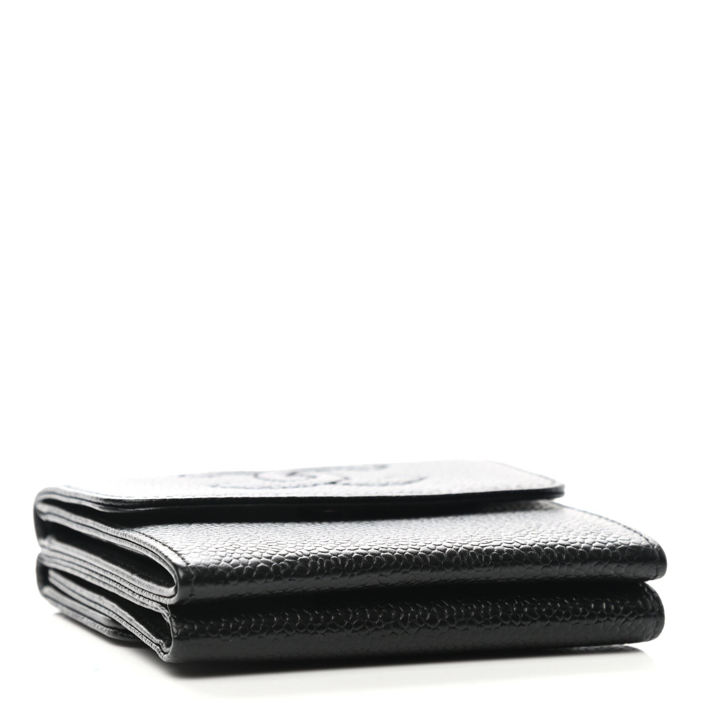 Caviar Timeless CC Compact Flap Wallet Black
