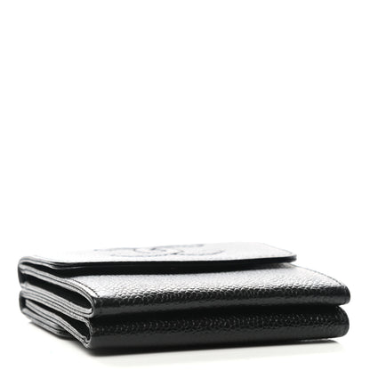 Chanel Caviar Timeless CC Compact Flap Wallet Black 4 of 9
