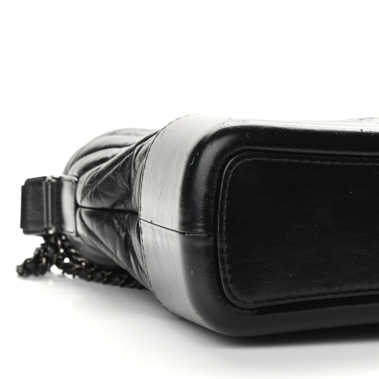 Aged Calfskin Chevron Quilted Medium Gabrielle Hobo So Black