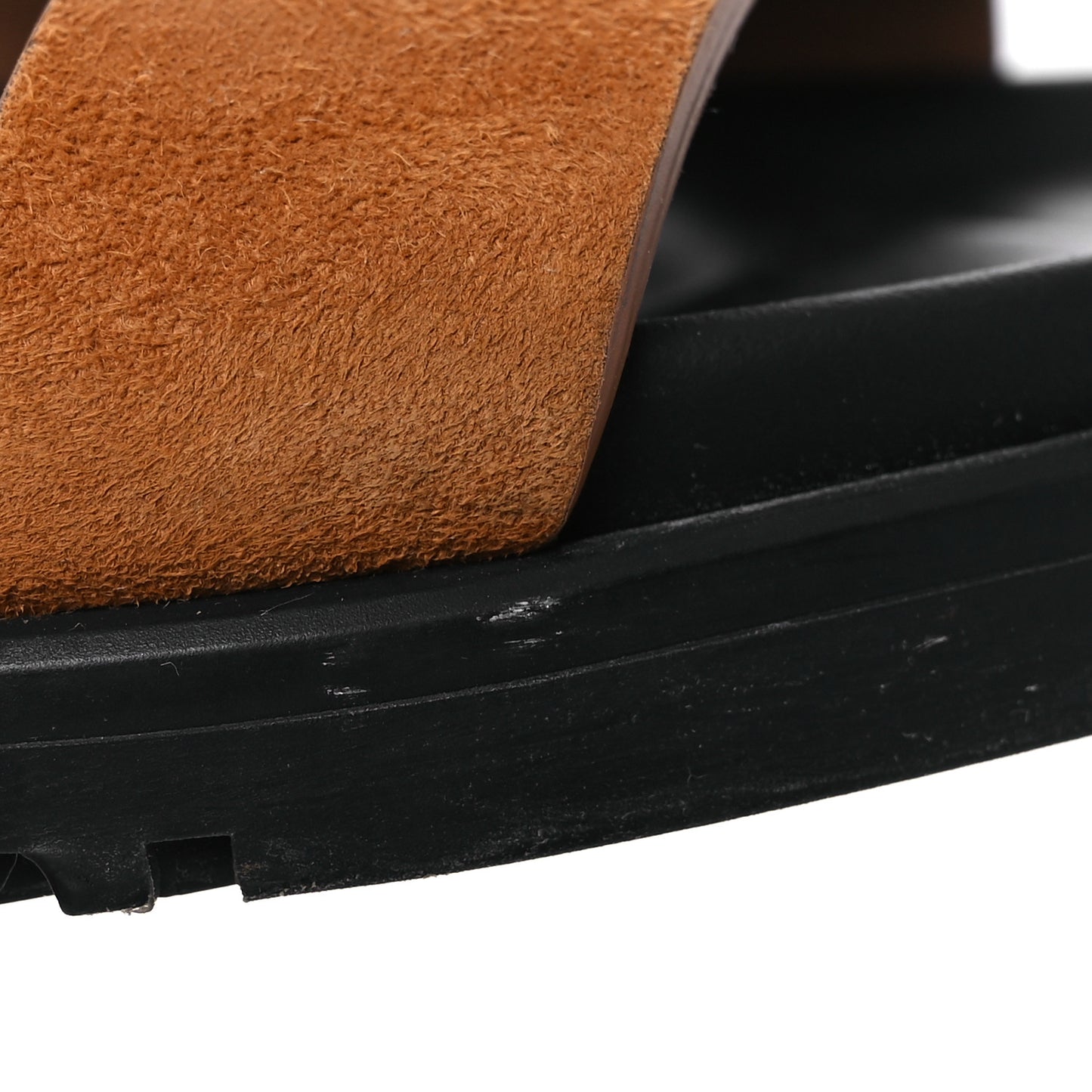 Suede Goatskin Womens Chypre Sandals 38 Naturel 38