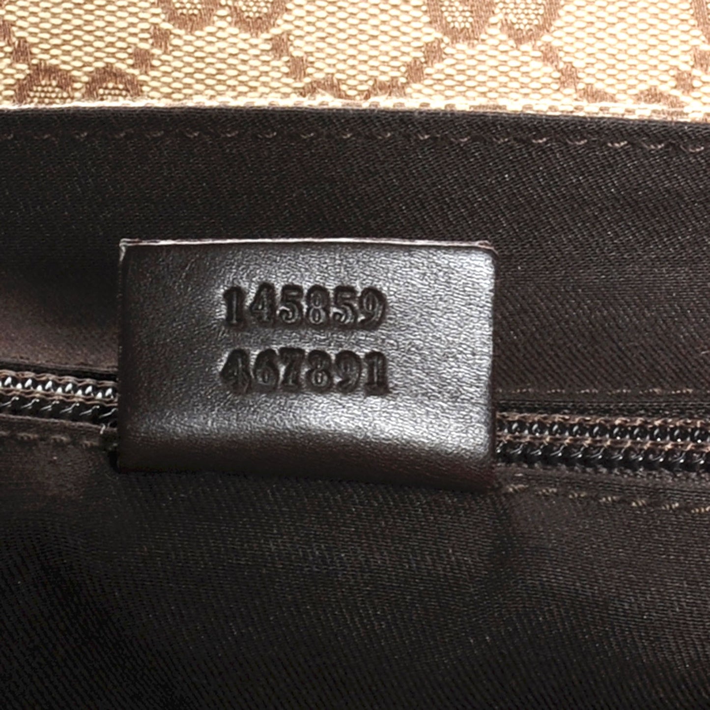 Monogram Medium Double Buckle Flap Messenger Bag Beige Dark Brown