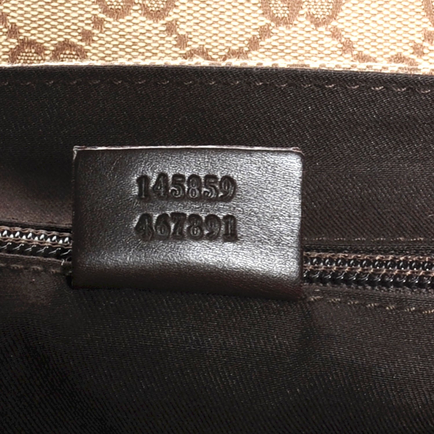 Gucci Monogram Medium Double Buckle Flap Messenger Bag Beige Dark Brown 7 of 8