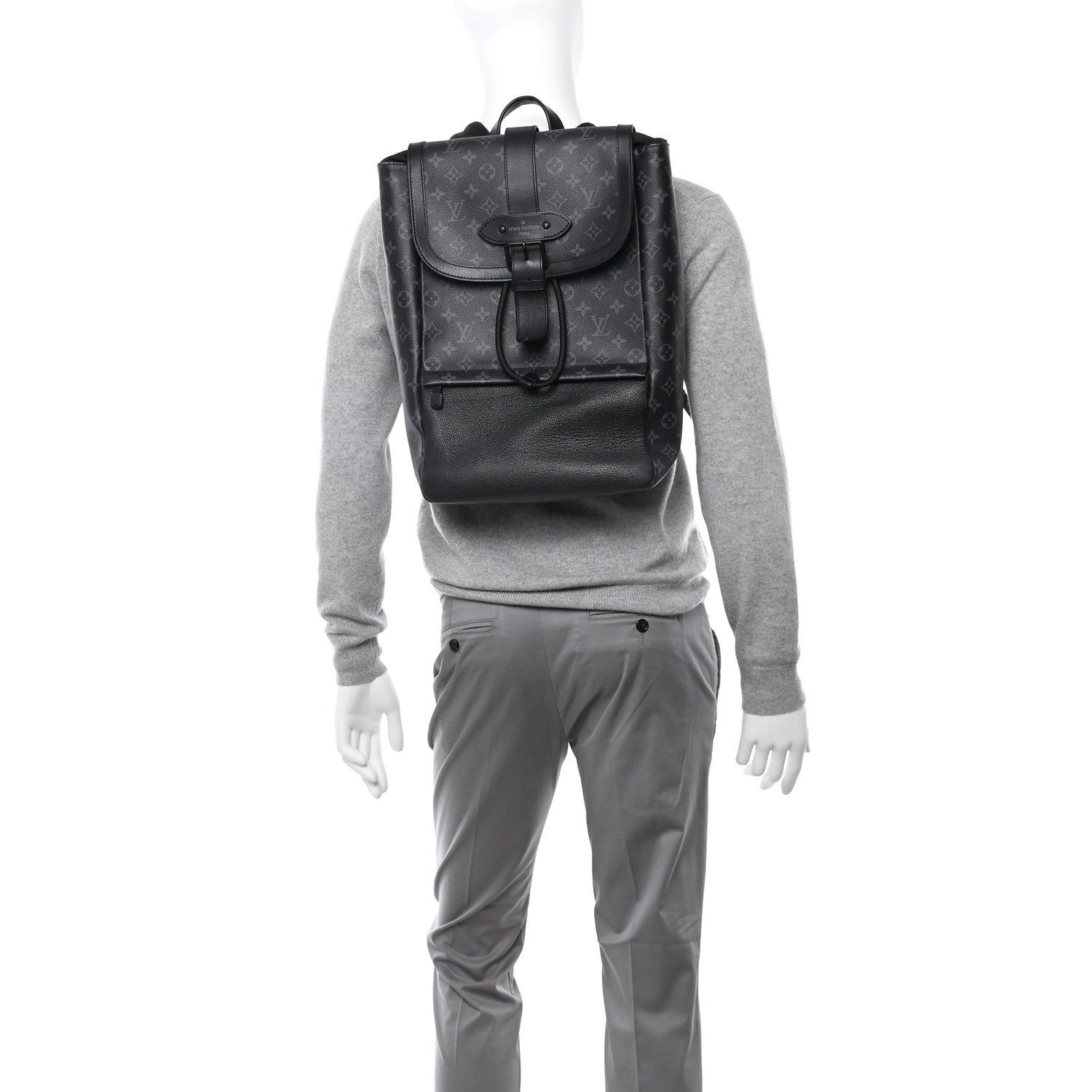 Louis Vuitton Monogram Eclipse Saumur Backpack 3 of 9