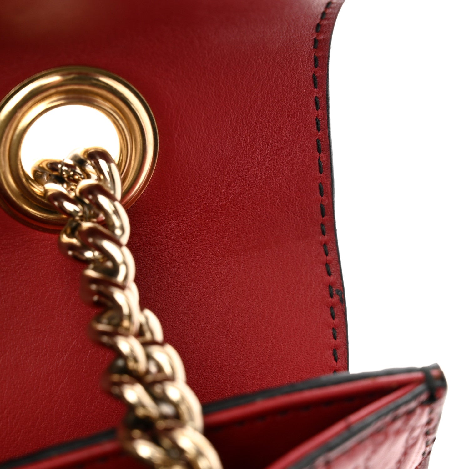 Gucci Microguccissima Medium Emily Chain Shoulder Bag Red 12 of 12