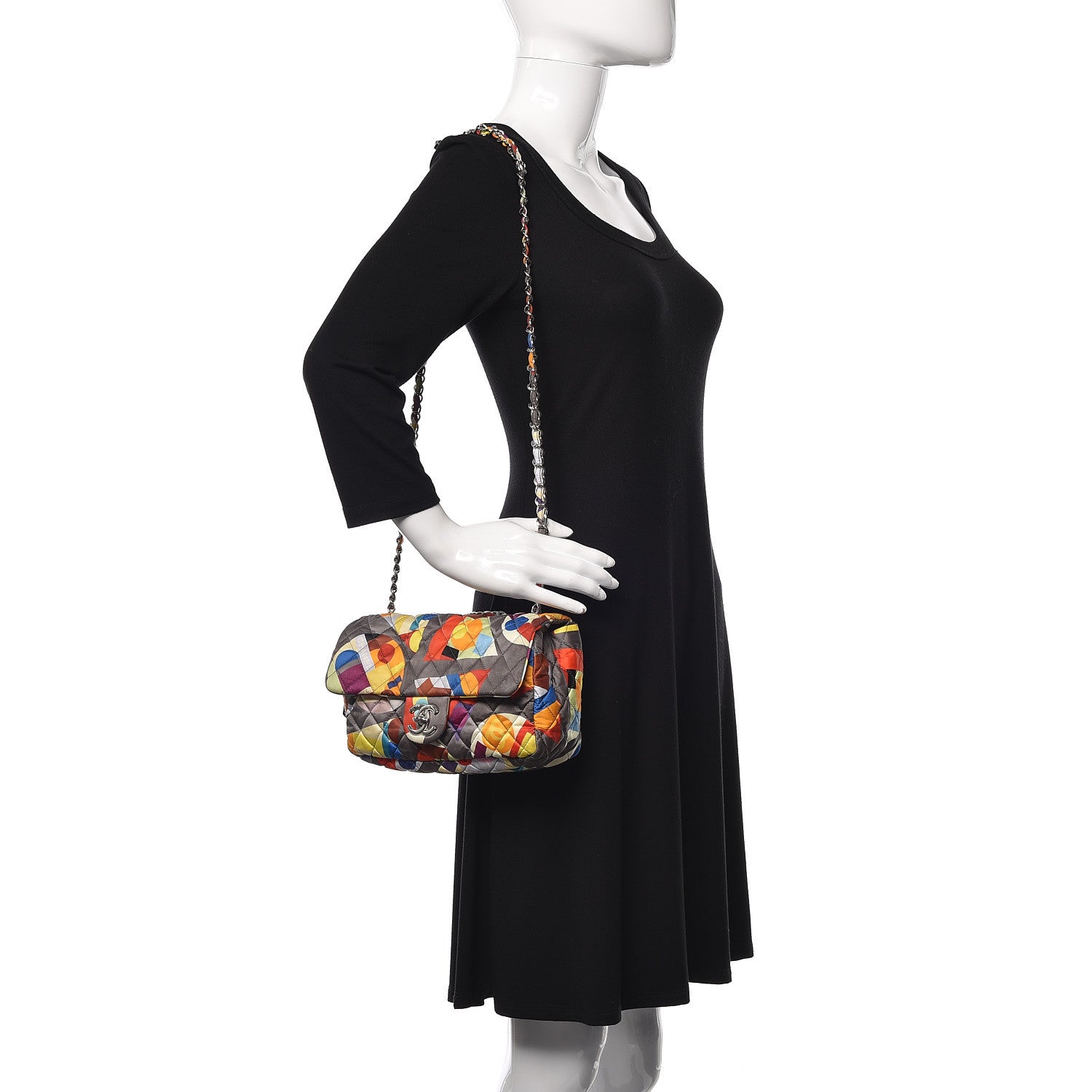 Chanel Nylon Printed Medium Coco Color Flap Multicolor 2 of 13