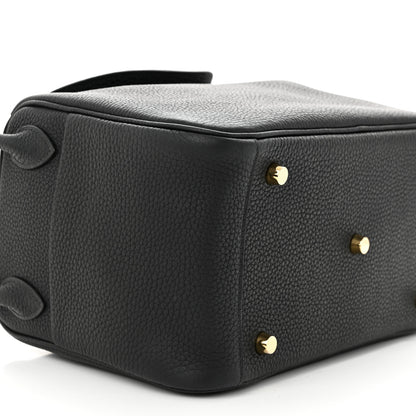 Hermes Taurillon Clemence Lindy 26 Black 9 of 11
