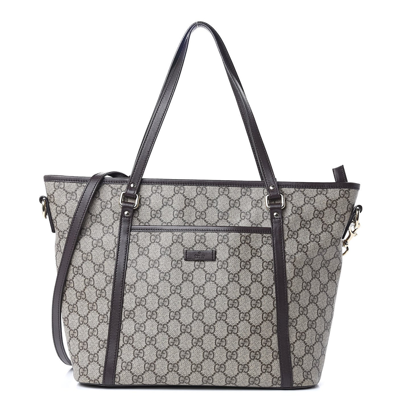GG Supreme Monogram Medium Joy Tote Dark Brown