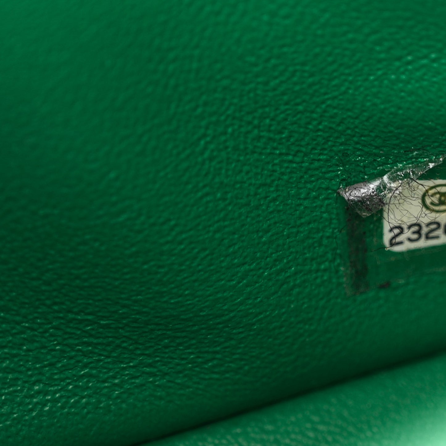 Lambskin Quilted Mini Rectangular Flap Dark Green