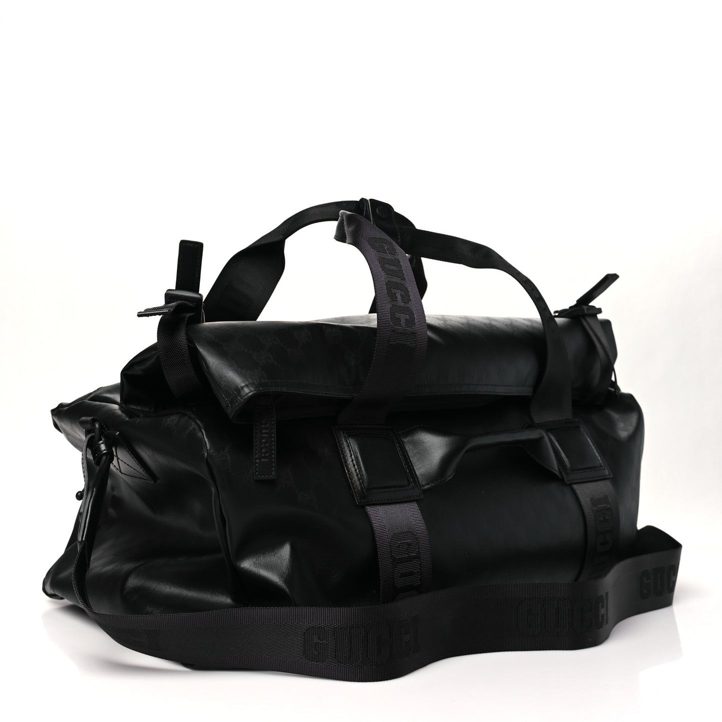 Econyl Nylon Monogram Duffle Bag Blue Black