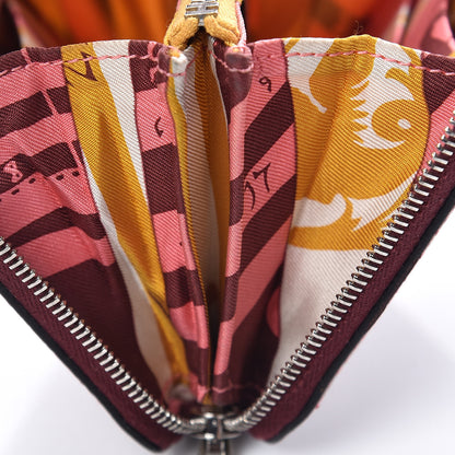 Hermes Epsom Silk'In Compact Wallet Rouge H Jaune Ambre Rose Ete 12 of 14
