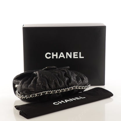 Chanel Washed Lambskin Quilted Medium Chain Around Messenger Black 4 of 7