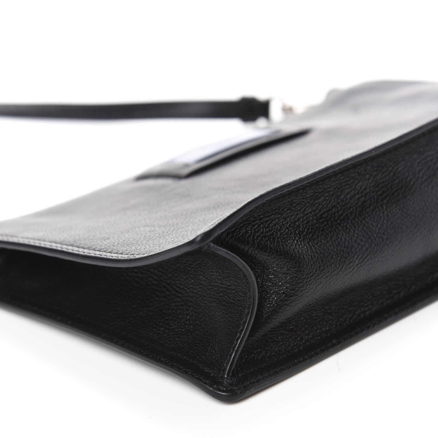 Prada Glace Calf Etiquette Clutch Black 6 of 9