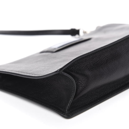 Prada Glace Calf Etiquette Clutch Black 6 of 9
