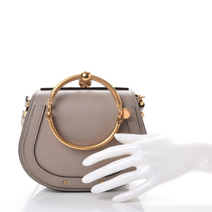 Chloe Calfskin Suede Small Nile Bracelet Bag Motty Grey 3 of 9