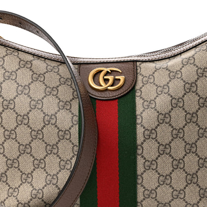 Gucci GG Supreme Monogram Web Small Ophidia Half Moon Hobo Brown 8 of 11