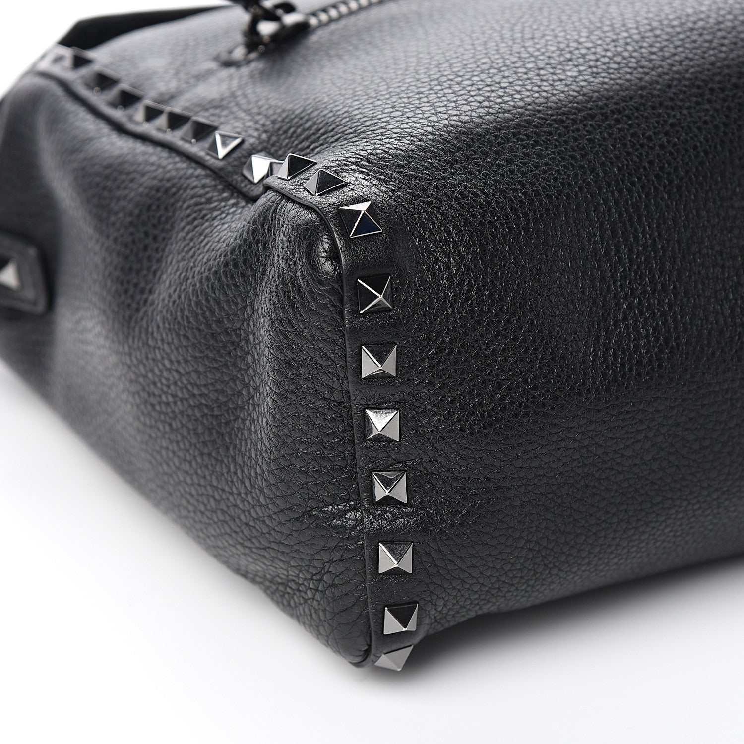 Valentino Garavani Pebbled Calfskin Rockstud Messenger Black 6 of 8