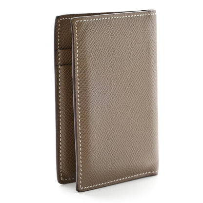 Hermes Epsom MC2 Euclide Card Holder Case Etoupe 3 of 12