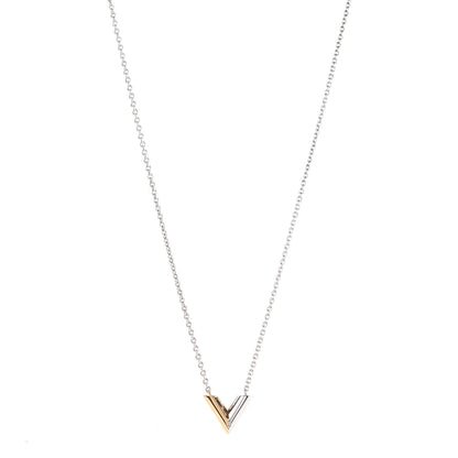 Louis Vuitton Essential V Necklace Silver 1 of 3