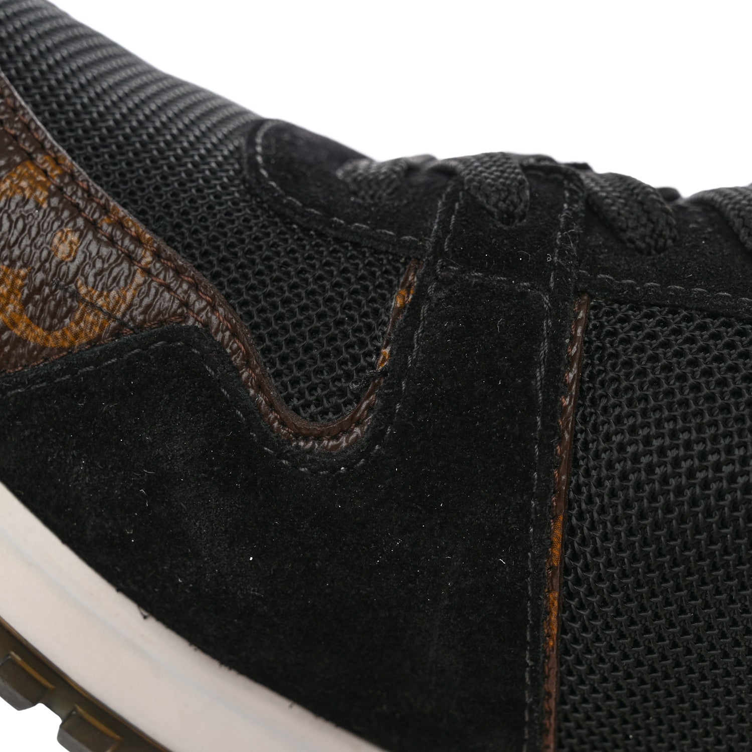 Louis Vuitton Suede Monogram Run Away Sneakers 36.5 Black 19 of 21