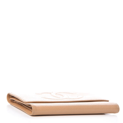 Chanel Caviar CC Timeless Flap Wallet Beige 4 of 12