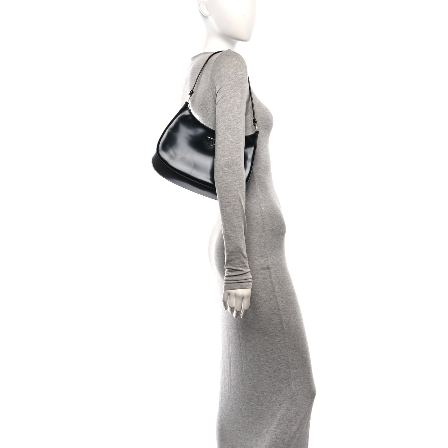 Spazzolato Cleo Shoulder Bag Black