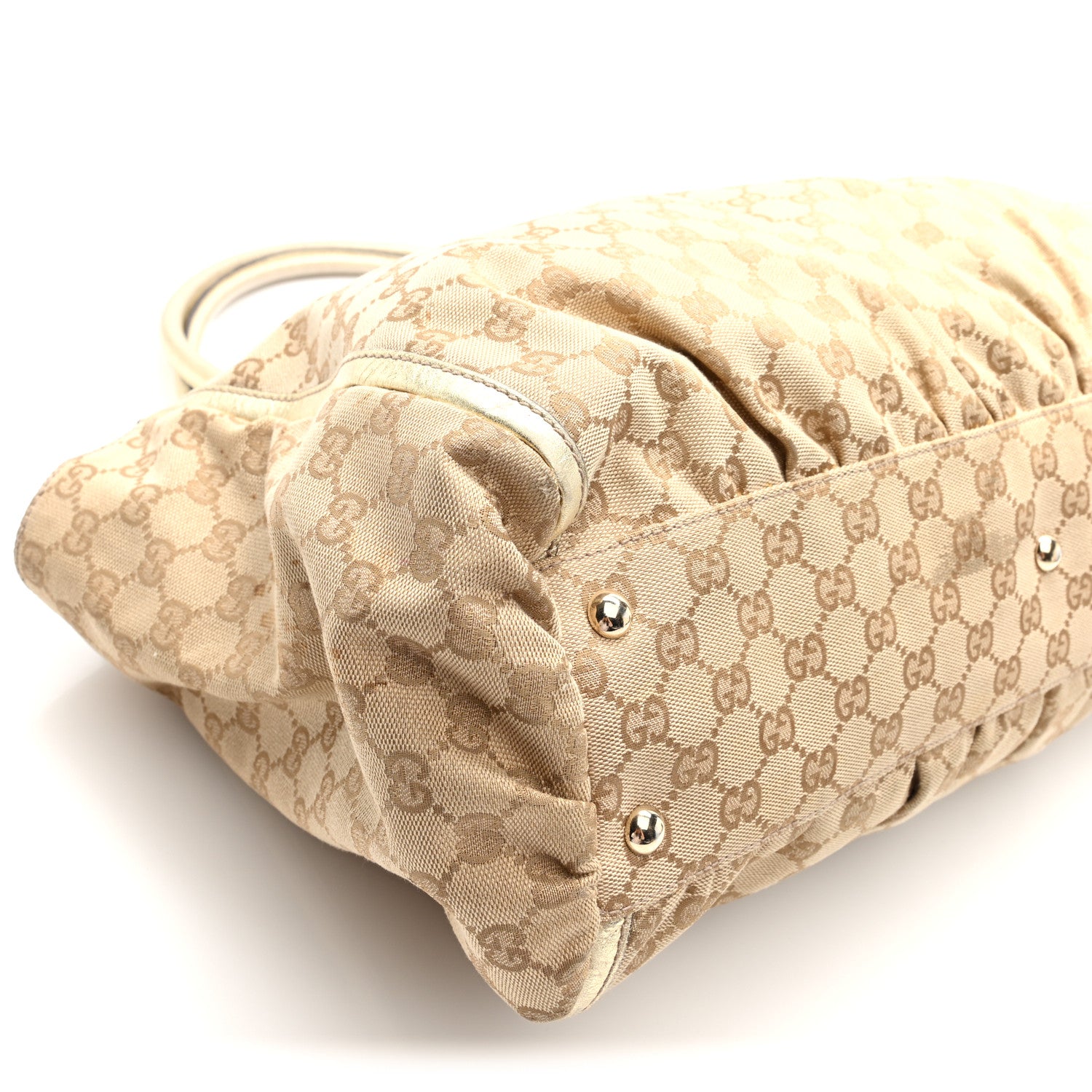 Gucci Monogram D Gold Tote Metallic Gold 17 of 19