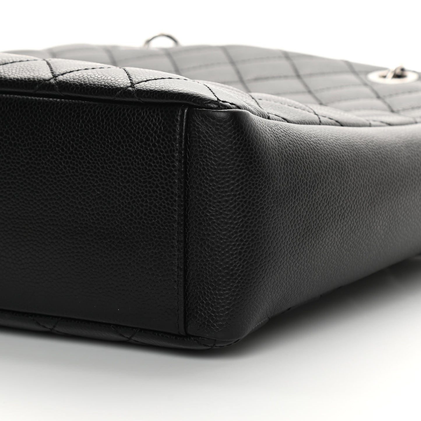Caviar Quilted Vertical Grand Shopping Tote GST Black