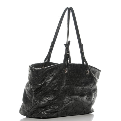 Chanel Glazed Calfskin Large On The Road Tote Black 3 of 8