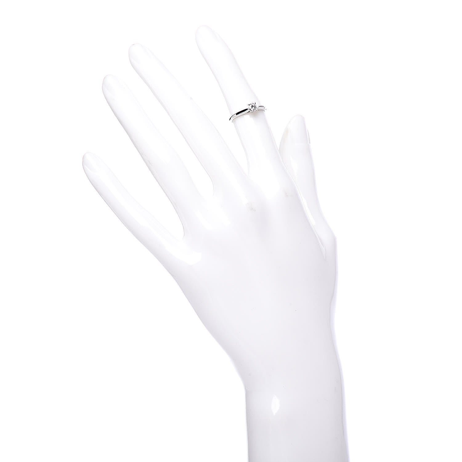 Cartier Platinum Diamond .20ct Solitaire Engagement Ring 47 4 2 of 7