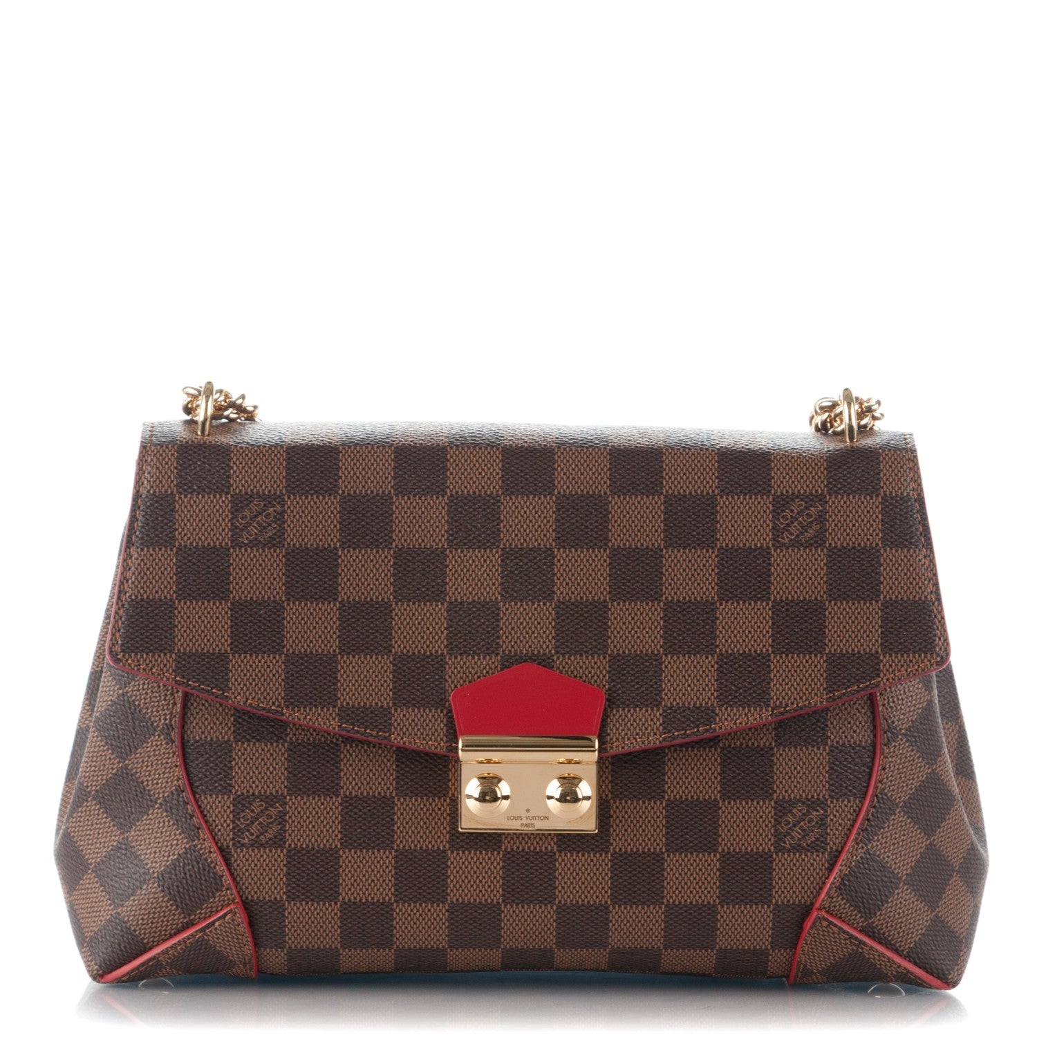 Louis Vuitton Damier Ebene Caissa Clutch Cherry 1 of 8