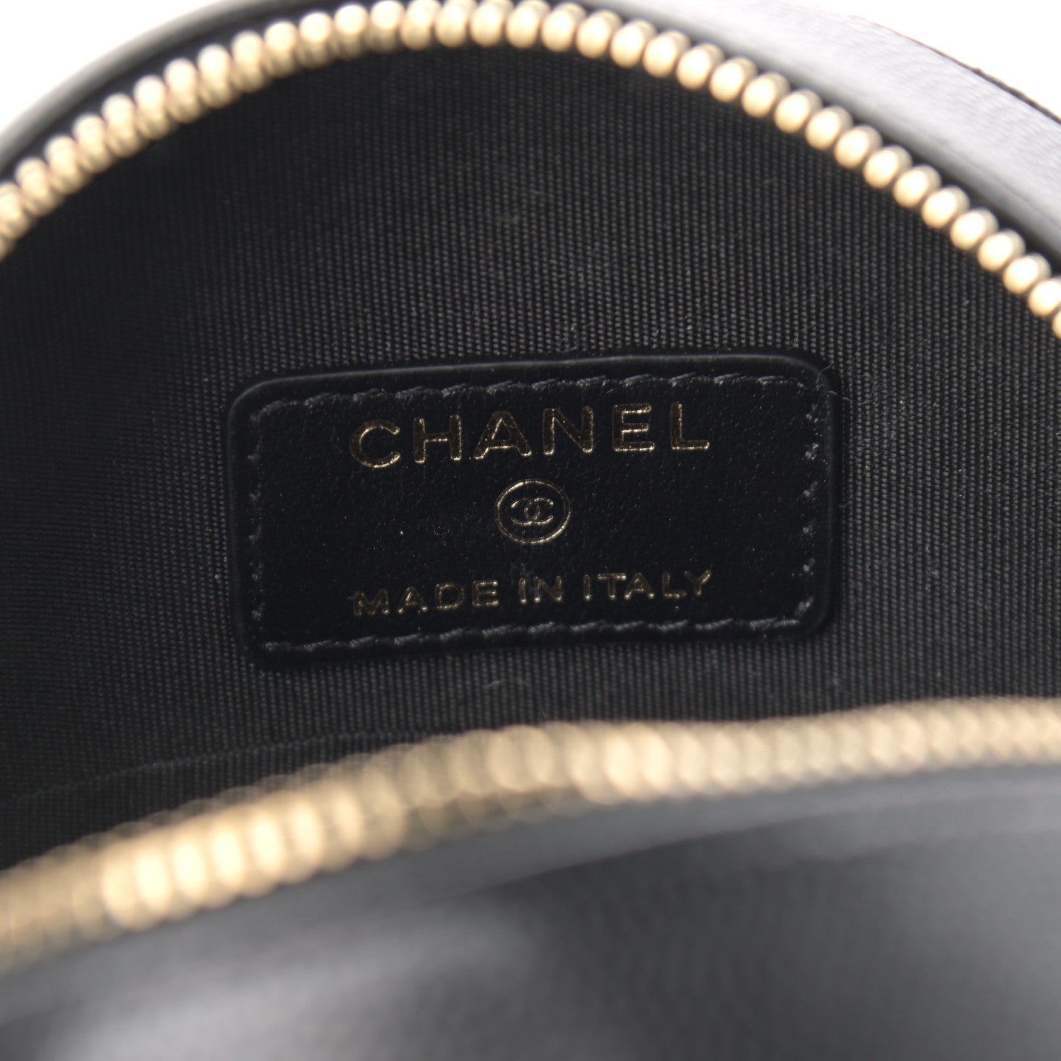 Chanel Caviar Quilted French New Wave Round Clutch With Chain Black 6 of 11