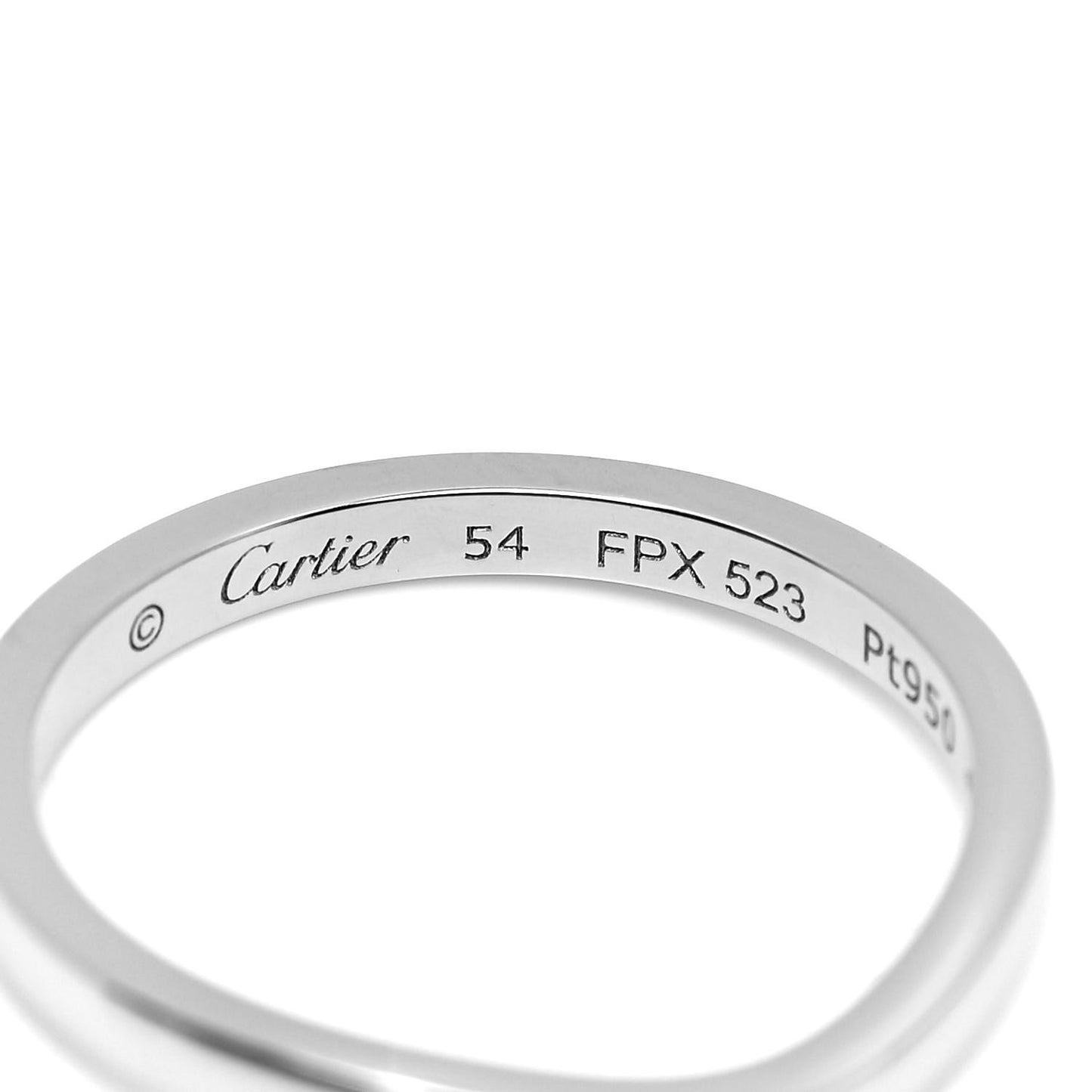 Platinum Ballerine Wedding Band Ring 54 6.75
