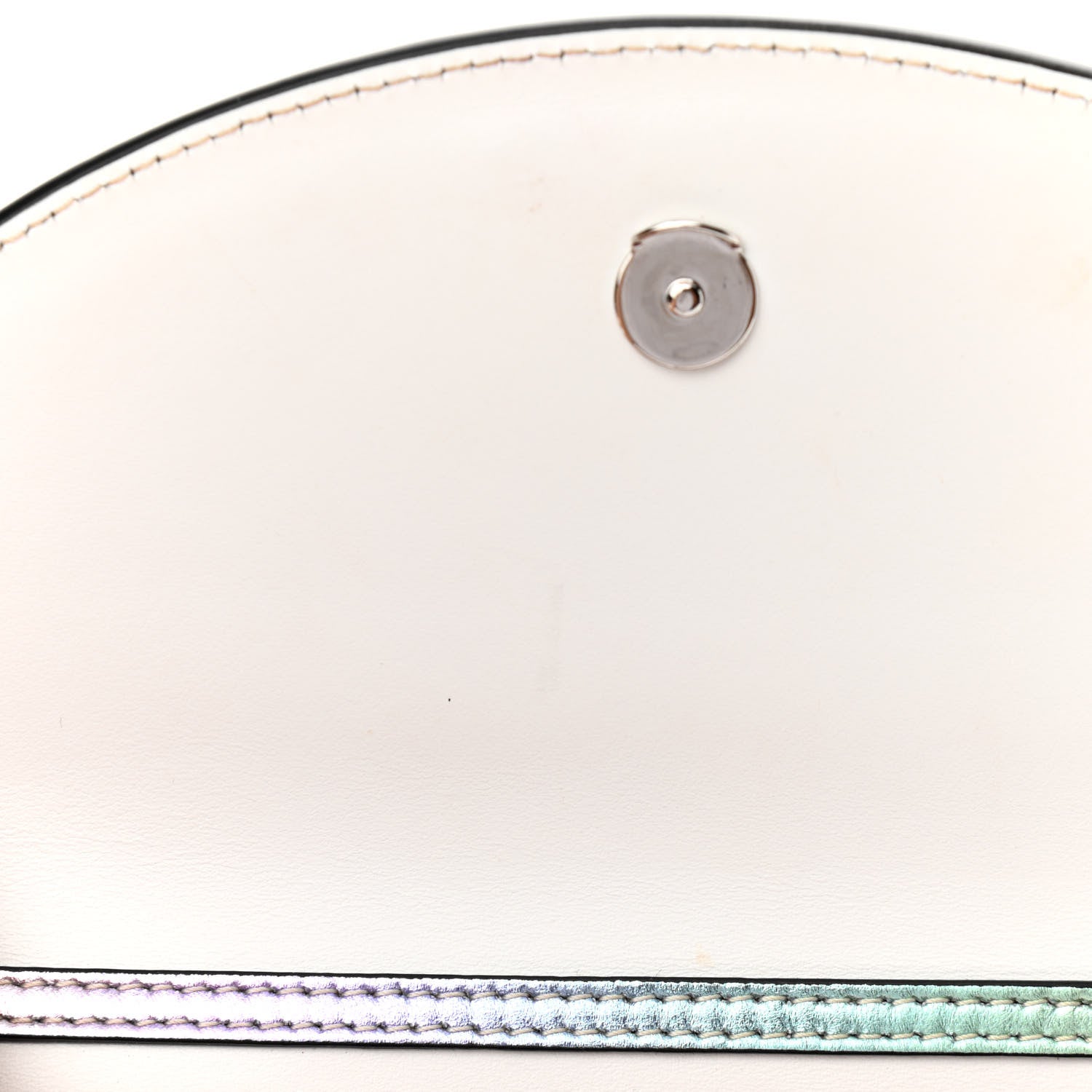 Christian Louboutin Iridescent Calfskin Loubi54 Crossbody Clutch Silver 10 of 11