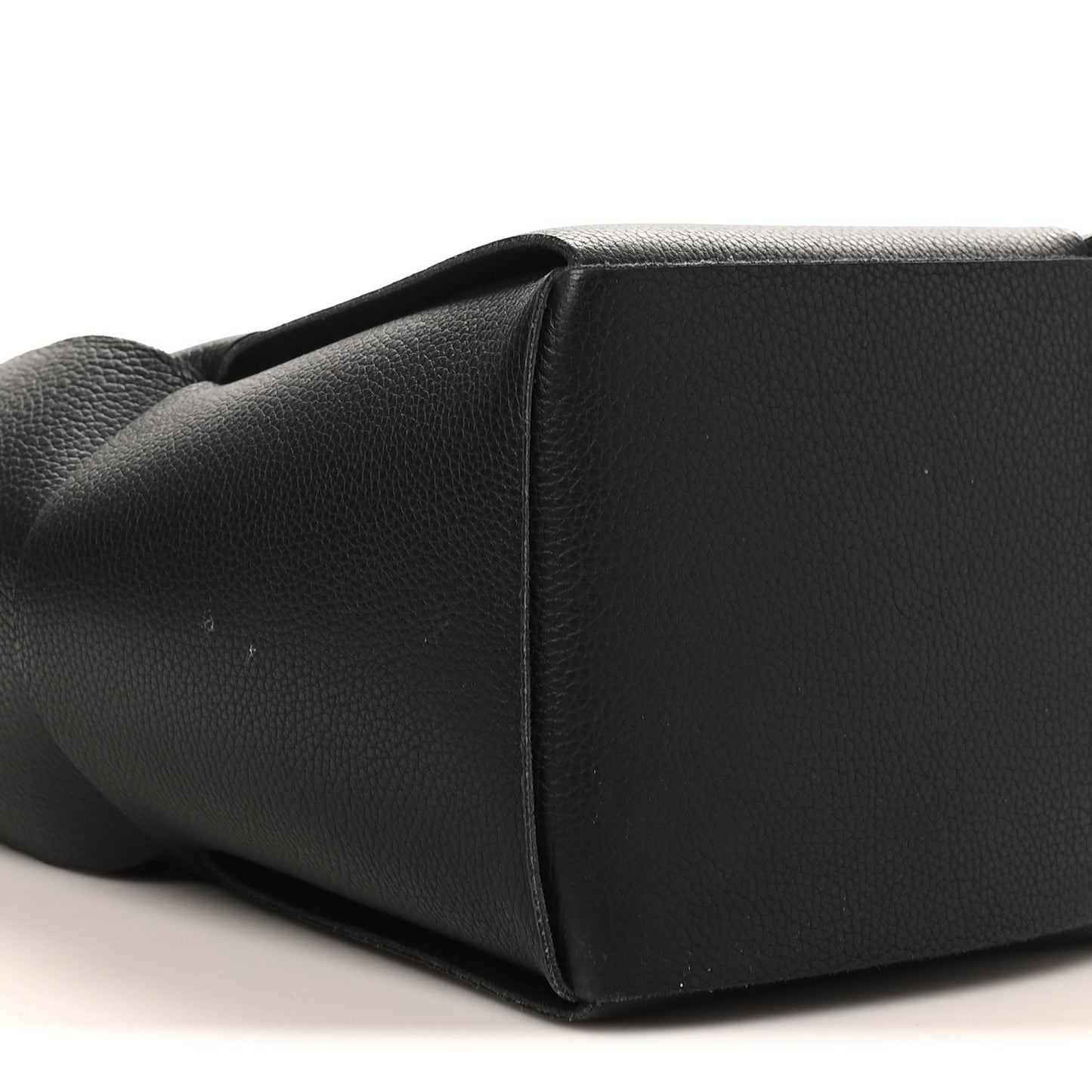 Grained Calfskin Maxi Intrecciato Medium Arco Tote Black
